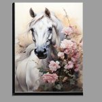 Buy Di-Bond : (White horse and flowers)
