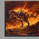 Buy Di-Bond : (Dinosaur standing in the middle of fire)