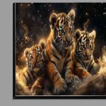 Buy Di-Bond : (Tiger cubs in golden light)