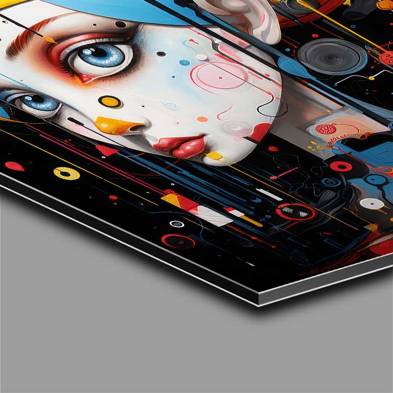 Buy Di-Bond : (Lady with a pearl earring abstract style)