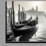 Buy Di-Bond : (Gondola Moments Venice In Black White)