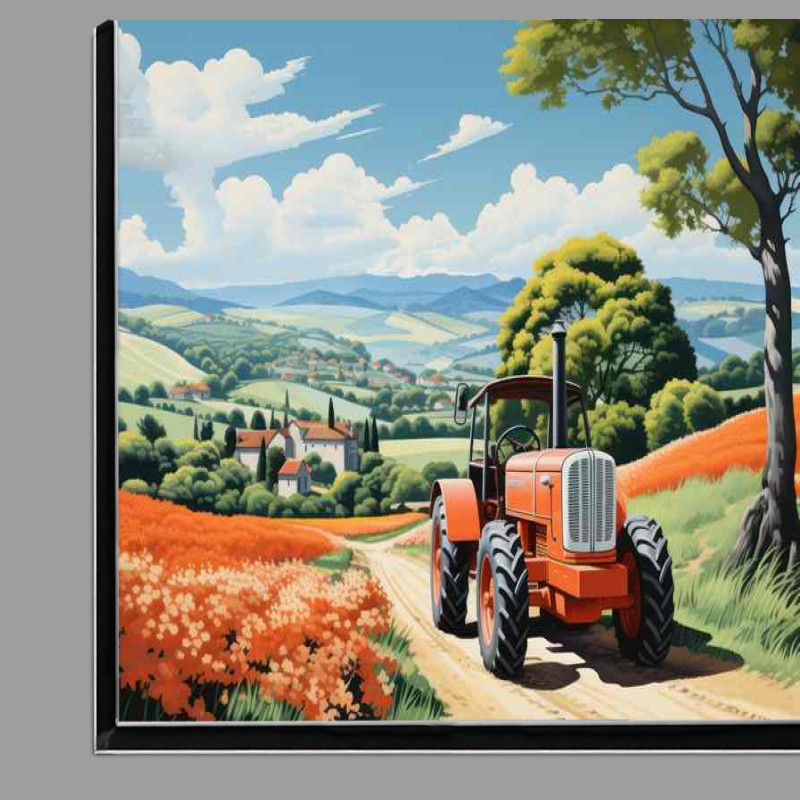 Buy Di-Bond : (Classic Beauty Vintage Tractor in Countryside)