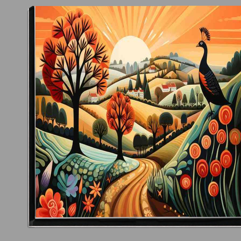 Buy Di-Bond : (Countryside Whimsy Pheasant Amongst Scenic Beauty)