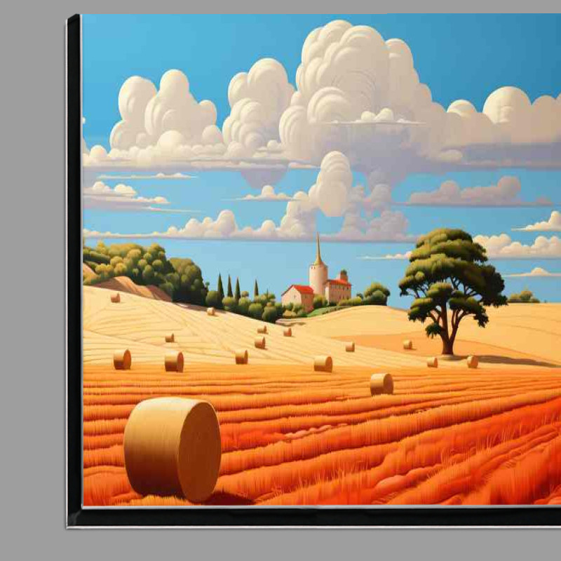 Buy Di-Bond : (Harvest Beauty Farmers Fields with Golden Bales)