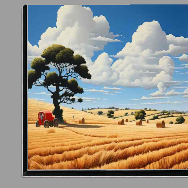 Buy Di-Bond : (Rustic Fields Golden Hay Bales Beauty)