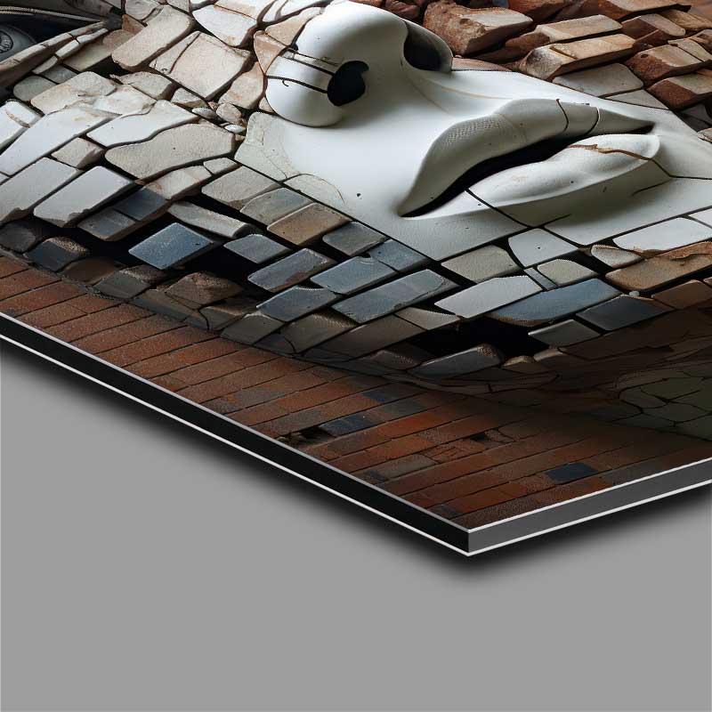 Buy Di-Bond : (Patterns of Perception Seeing Shapes in A Brick Wall)