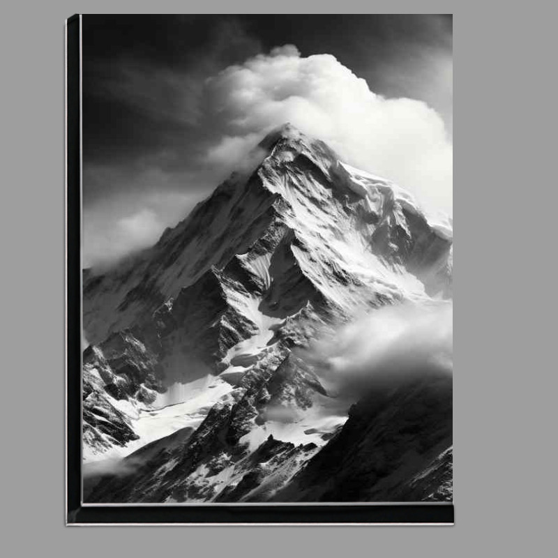 Buy Di-Bond : (Black And White Mountain Top With Mist)