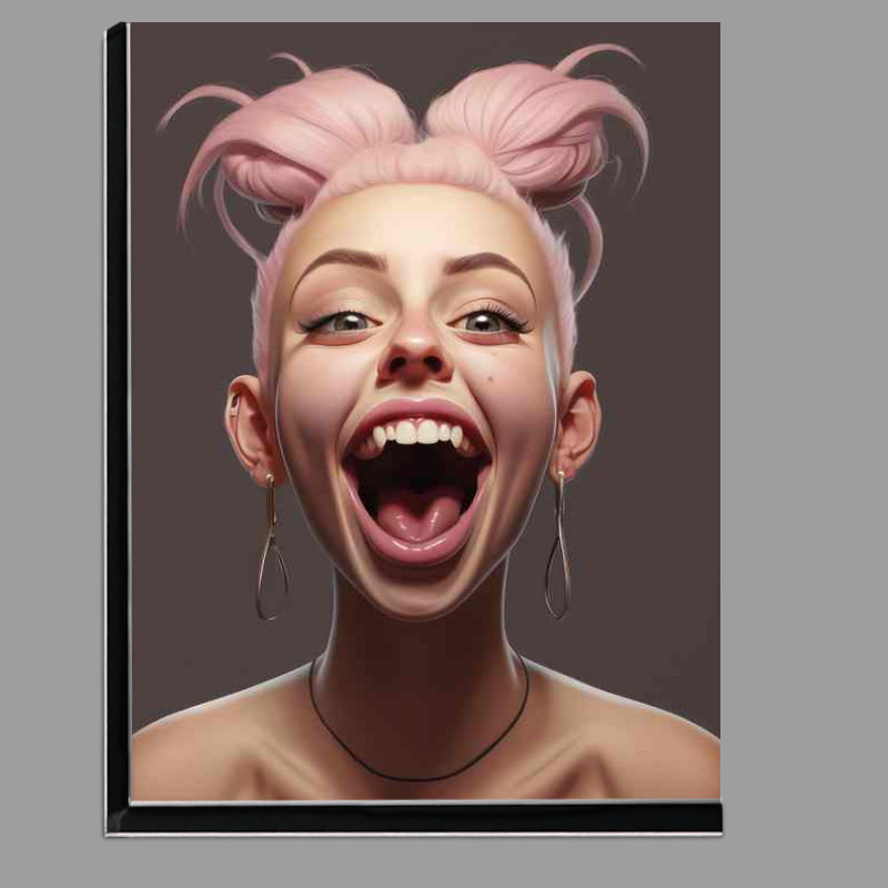 Buy Di-Bond : (Caricature of Billie ellish pink hair)