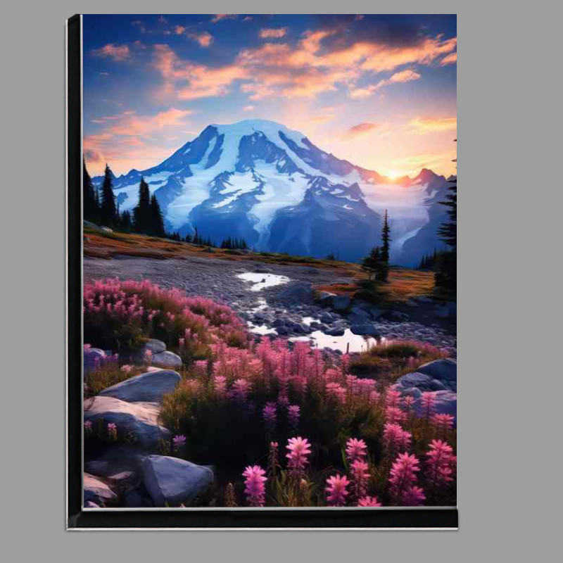 Buy Di-Bond : (Mountain And Grassland With Purple Flowers)