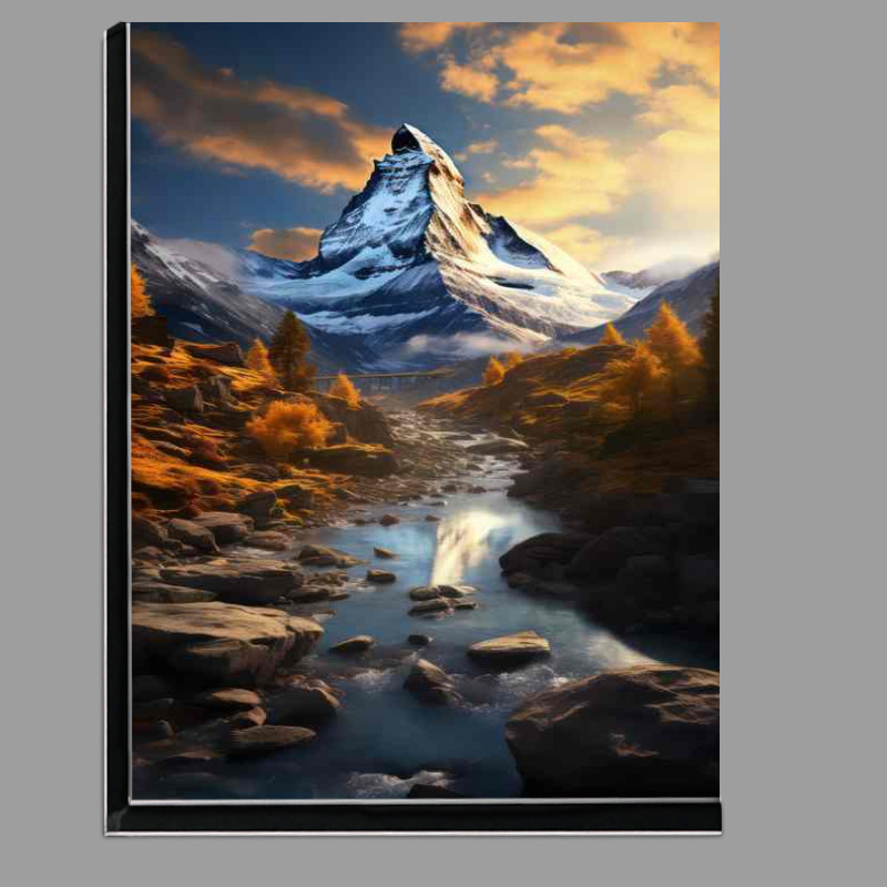 Buy Di-Bond : (Scenic View of matterhorn In The Evening Light)