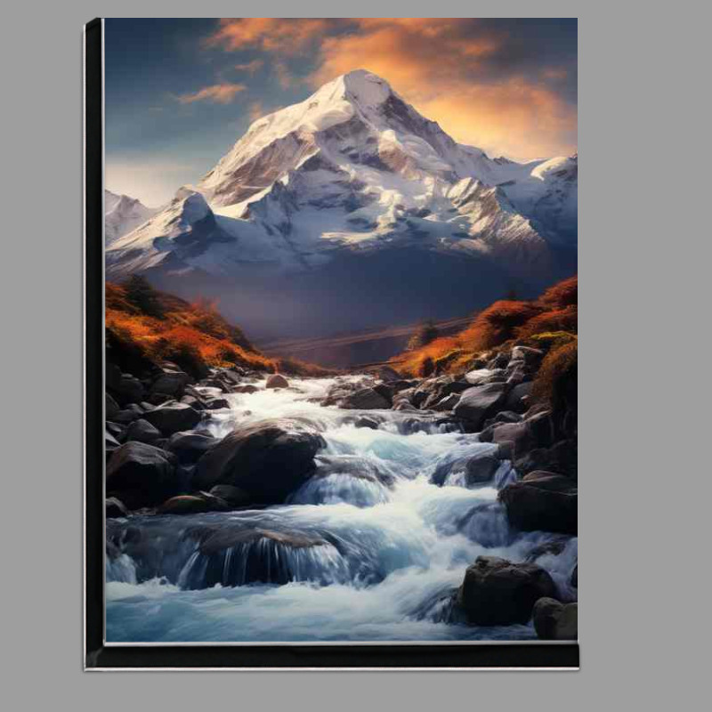 Buy Di-Bond : (Snowy Peaks of Snow Capped Mountain in Chile)