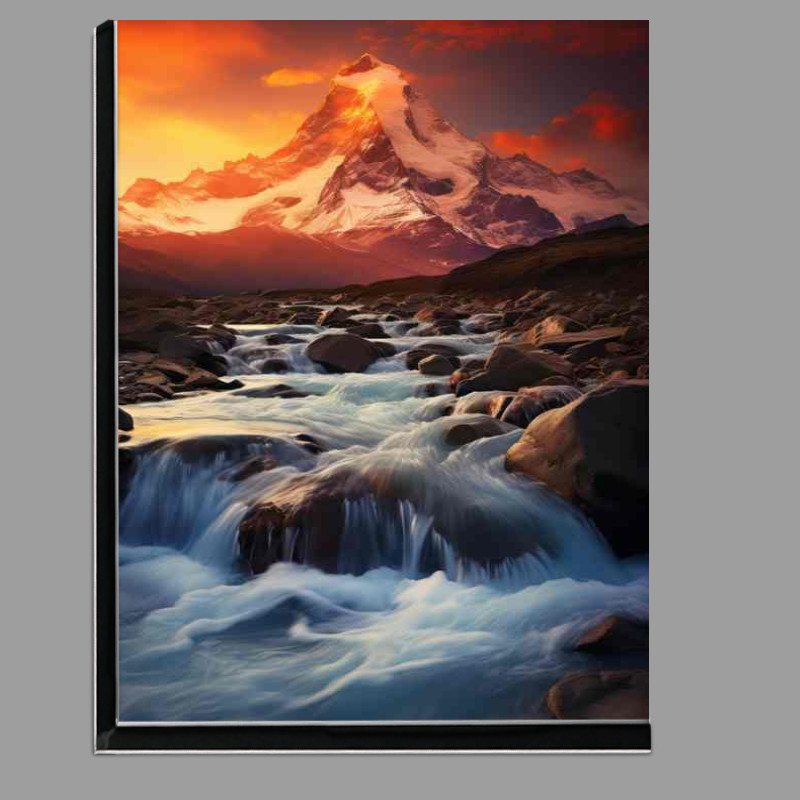 Buy Di-Bond : (Sun Drenched Chile Peaks Whispering Water)