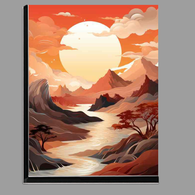 Buy Di-Bond : (Surreal Mountains And River Art)