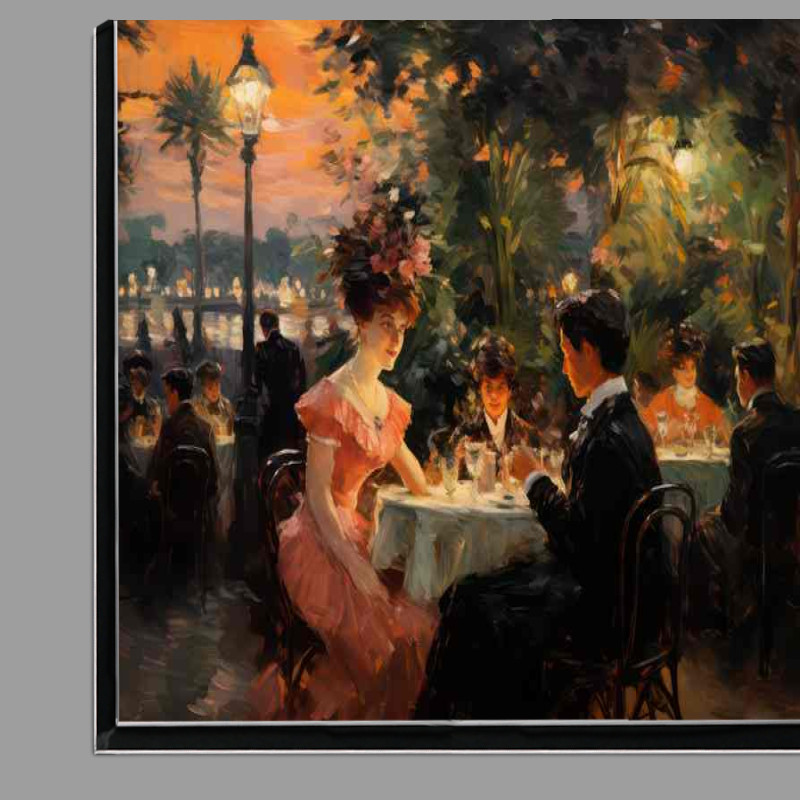 Buy Di-Bond : (Rustic Charm Captured in French Cafe Scene)