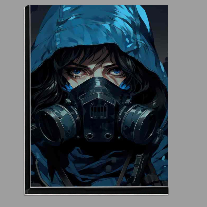 Buy Di-Bond : (Eerie Silhouette Man Clad in Gas Mask)