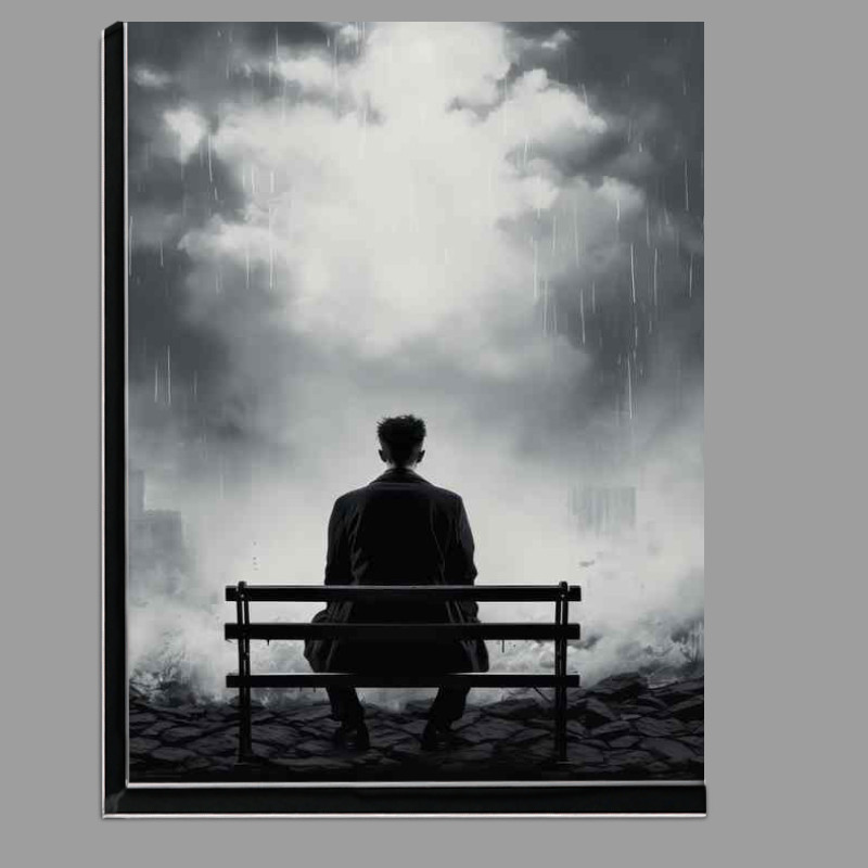 Buy Di-Bond : (Man on Bench Embracing Park Serenity)