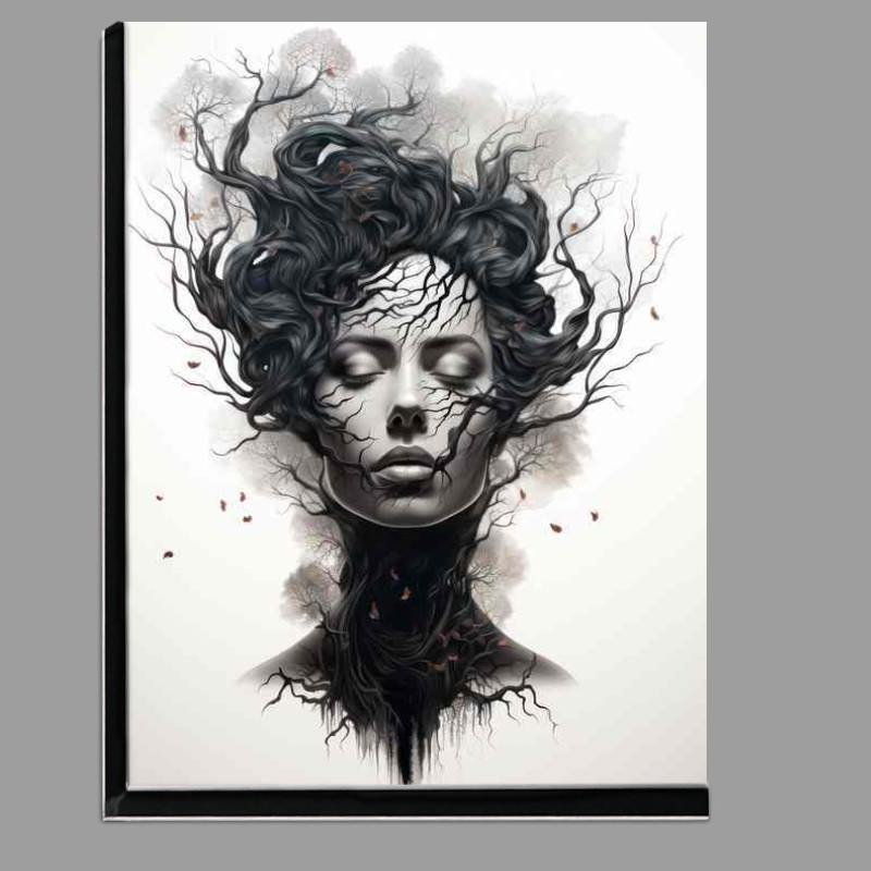 Buy Di-Bond : (Natures Canvas Woman’s Face Branching Out)