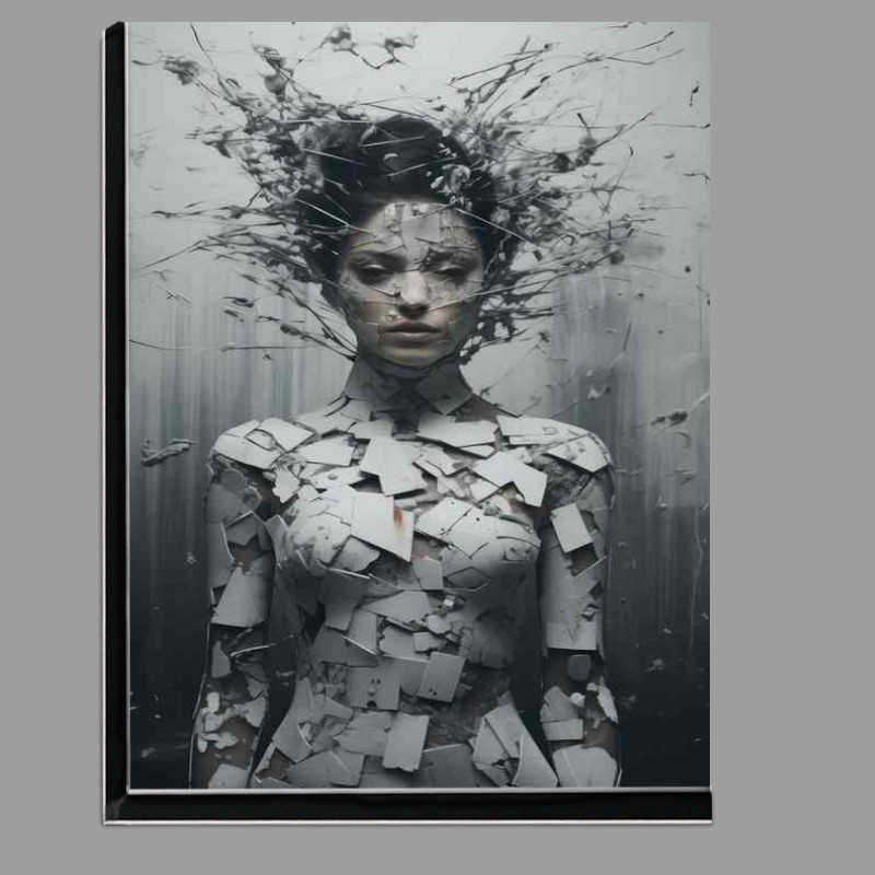 Buy Di-Bond : (Sprouting Serenity Woman’s Face and Branches Coalesce)