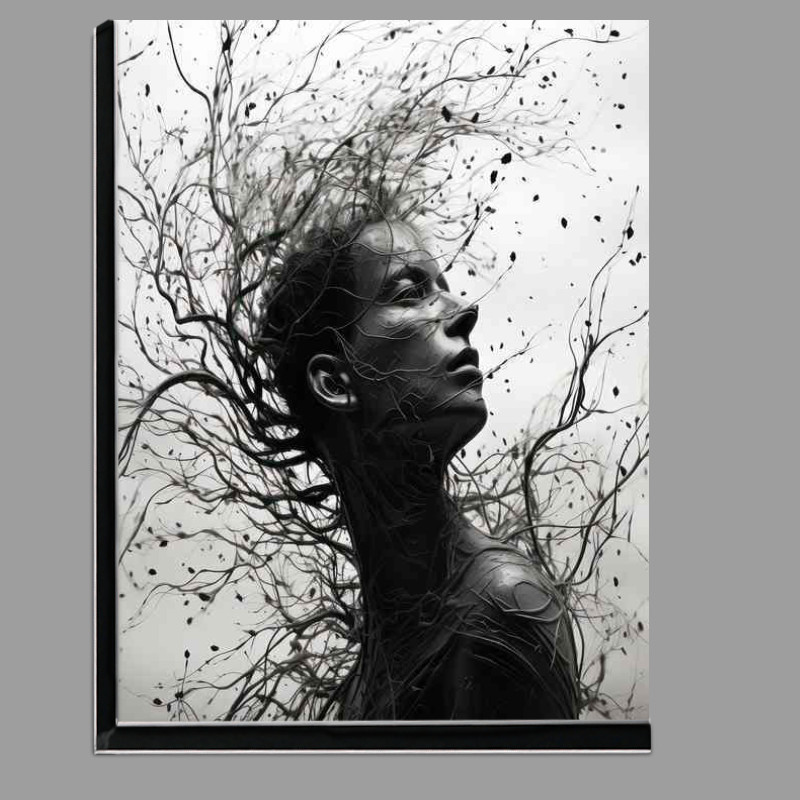 Buy Di-Bond : (Whimsical Arboreal Features Womans Face Transformed)
