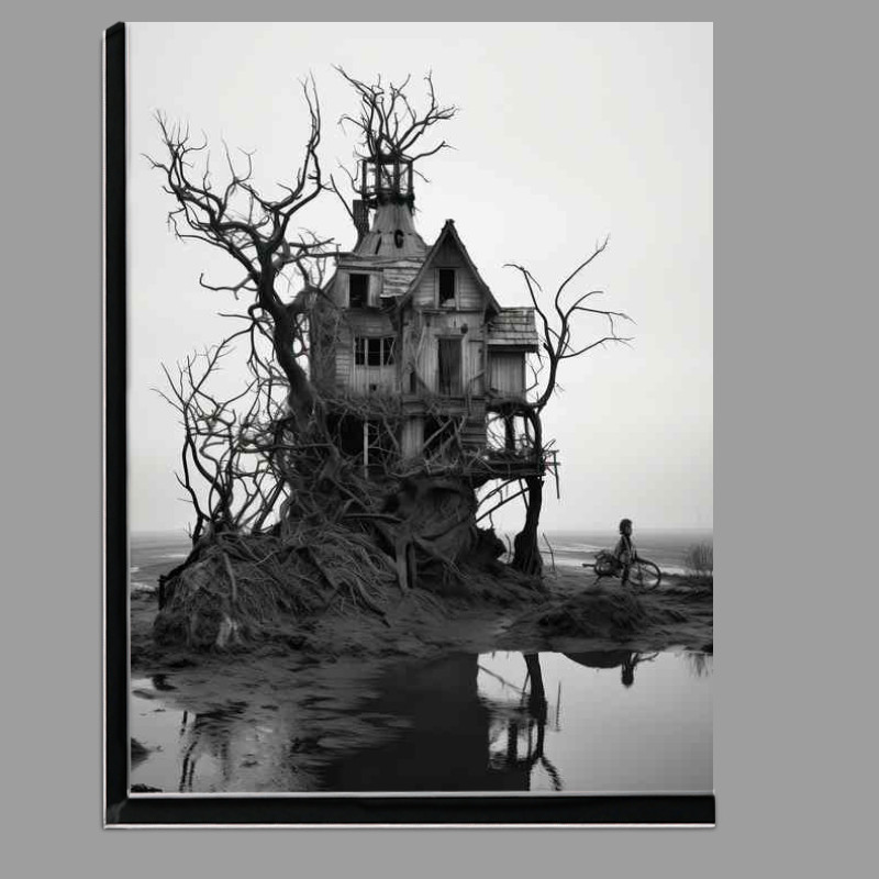 Buy Di-Bond : (Whimsical Tree Home Blends into Canopy)