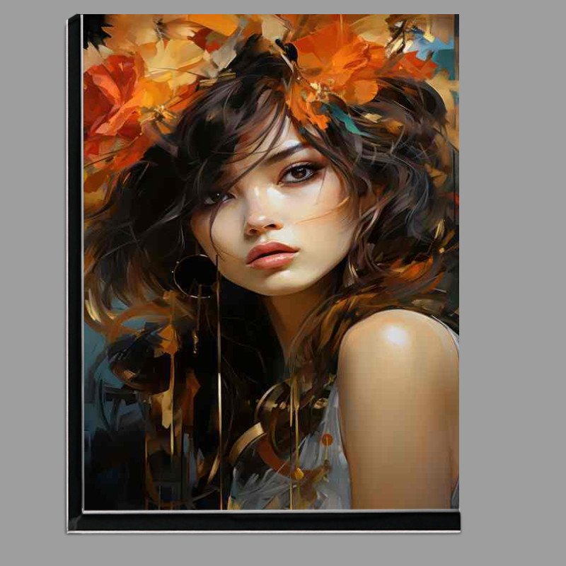 Buy Di-Bond : (Womans Colorful Journey Through Dripping Paint)