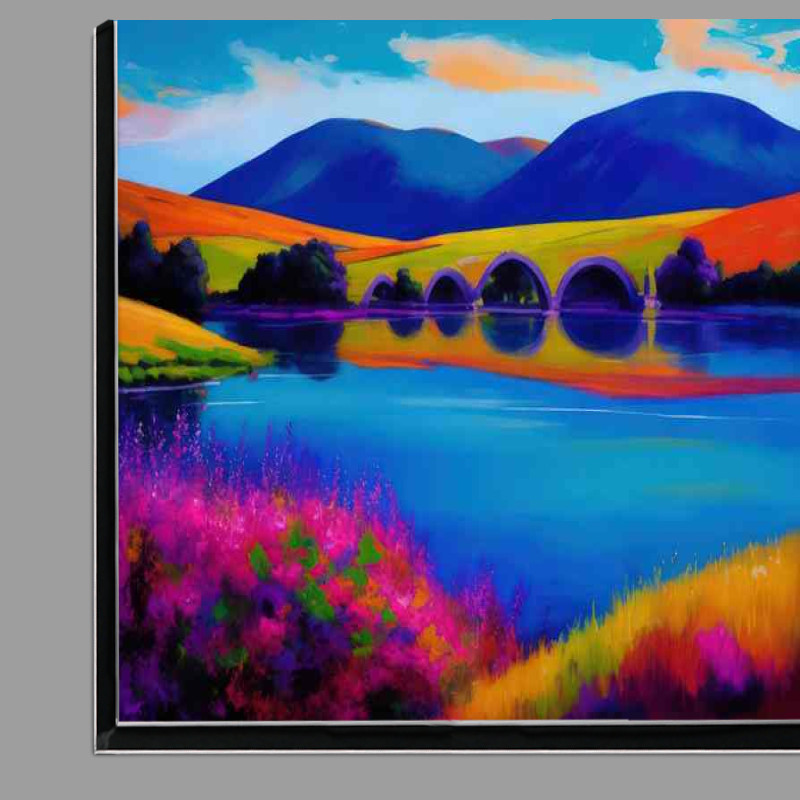 Buy Di-Bond : (Neon bridge over the lake)