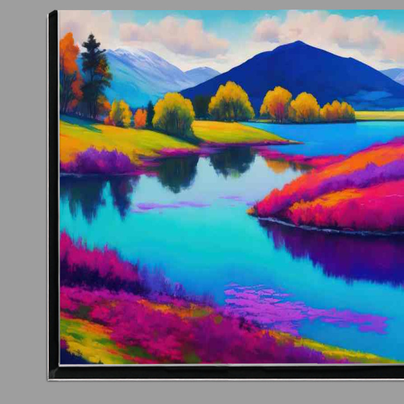 Buy Di-Bond : (Neon lake in spring)