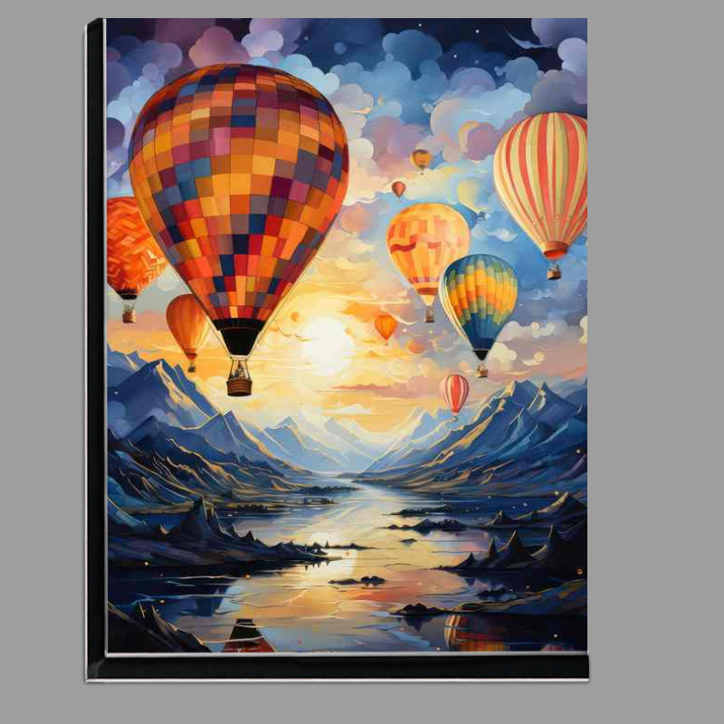 Buy Di-Bond : (Aerial Tapestry Bright Balloons Paint the Sky)