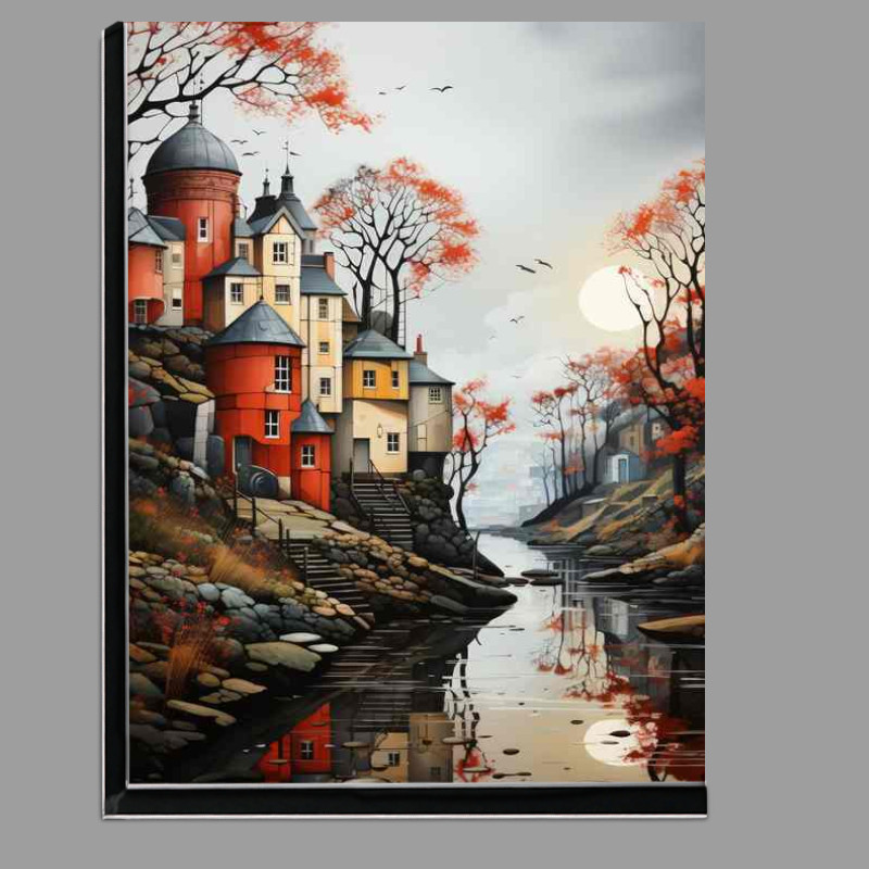 Buy Di-Bond : (Early morning in the pastel village)
