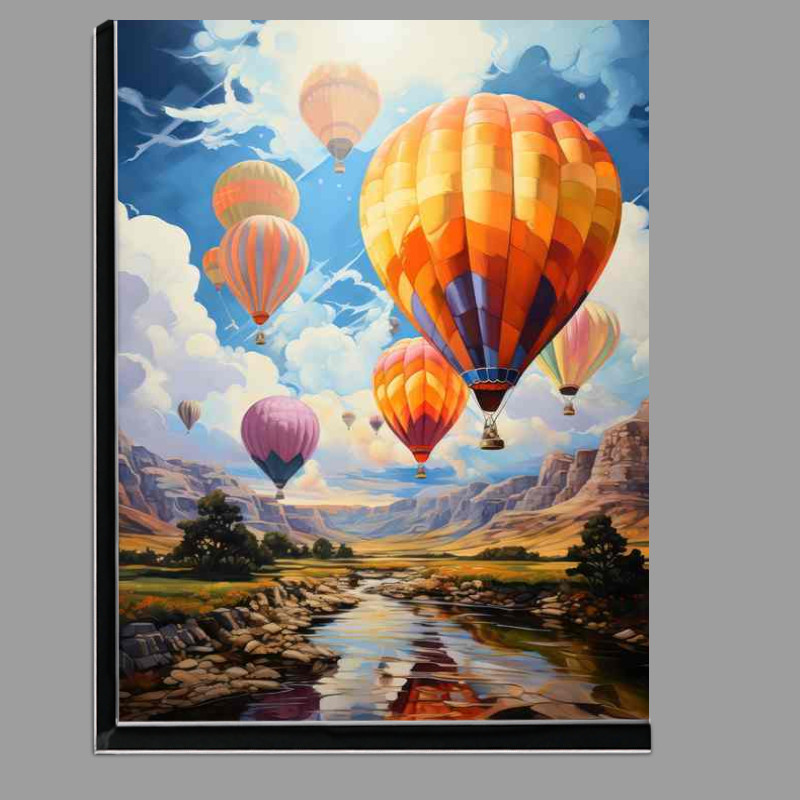 Buy Di-Bond : (Ethereal Journey Balloons Gliding through Skys Expanse)