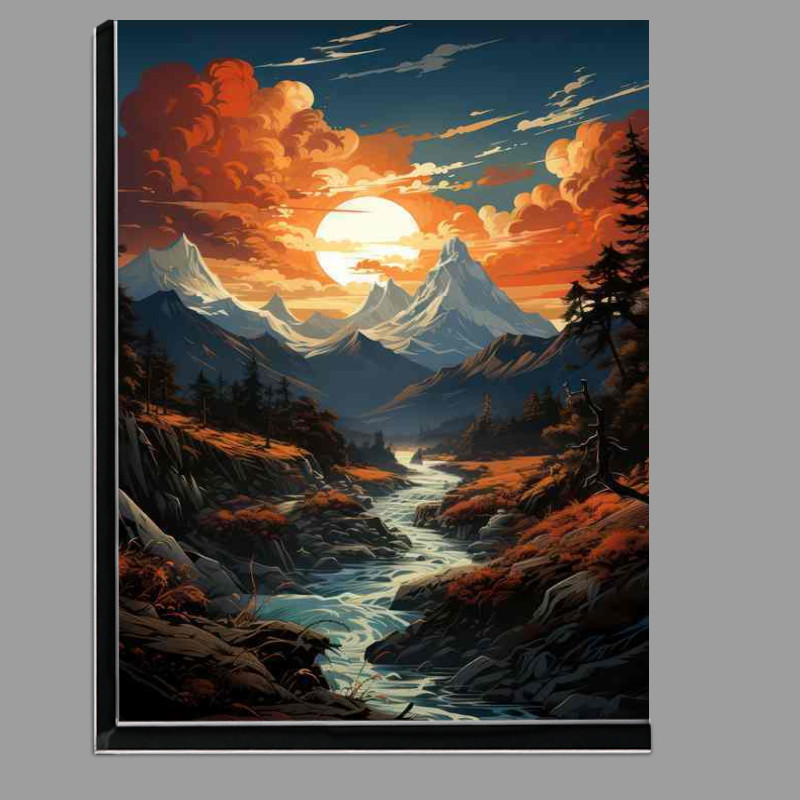 Buy Di-Bond : (Mountainous Elegy Sunset Melody Across the Peaks)