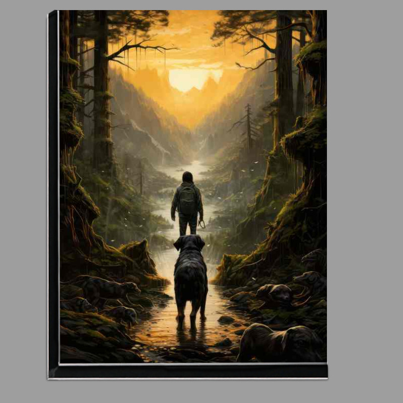 Buy Di-Bond : (Natures Explorer Dog Gazing Through Woodland Wonder)