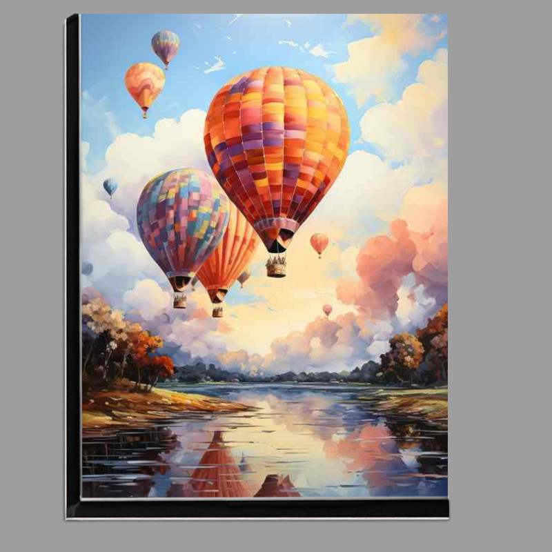 Buy Di-Bond : (Skyward Dreams Vibrant Balloons Ascend into Blue)