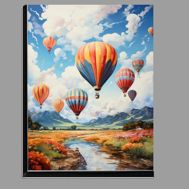 Buy Di-Bond : (Whimsical Heights Playful Balloons Rising in the Sky)