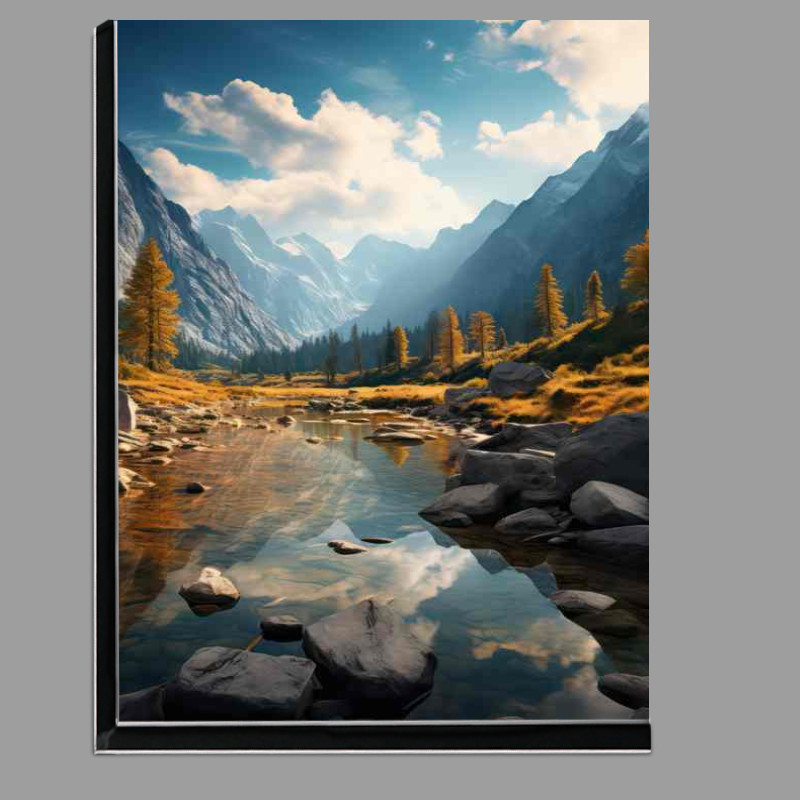 Buy Di-Bond : (Mountain and Lake Clear Waters View)