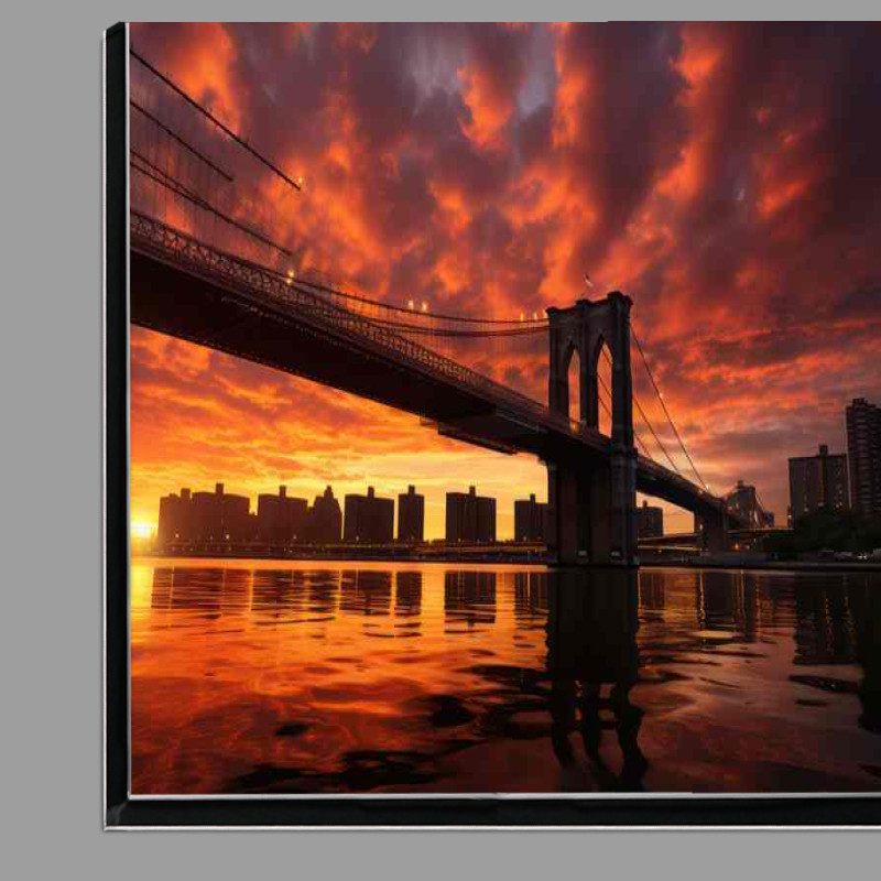 Buy Di-Bond : (Brooklyne Bridge In Sunset)