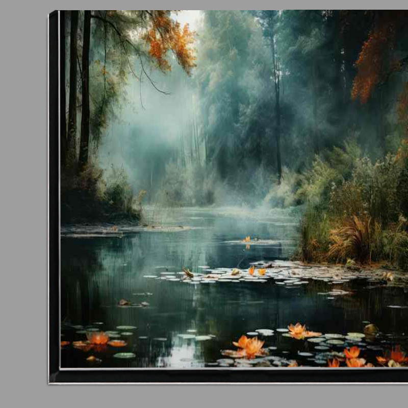 Buy Di-Bond : (Foggy Pond Misty Trees)