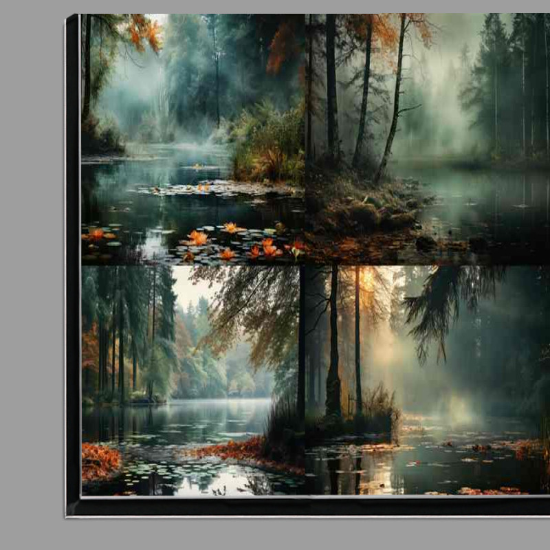 Buy Di-Bond : (Foggy Weather Trees on Still Waters)