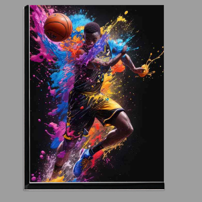 Buy Di-Bond : (Athletic Basketball Player Radiant Running Splash Art)