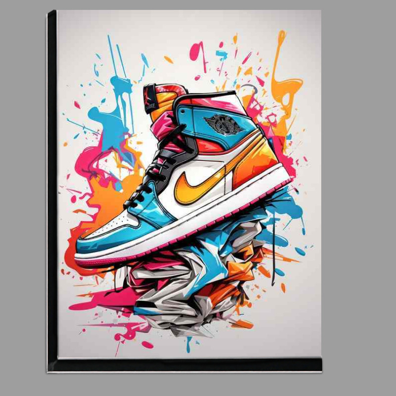 Buy Di-Bond : (Elegant Calavera Footwear Vibrant Sneaker Splash Art)