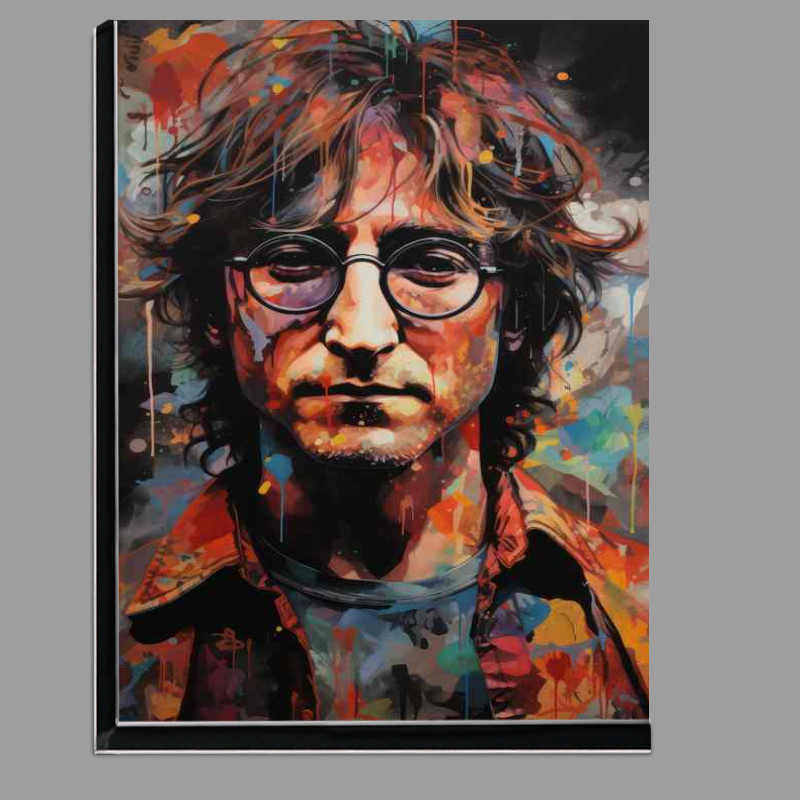 Buy Di-Bond : (John Lennon with glasses in splash art style)