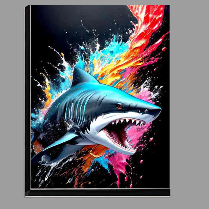Buy Di-Bond : (Spectacular Shark Wisdom spalsh art)
