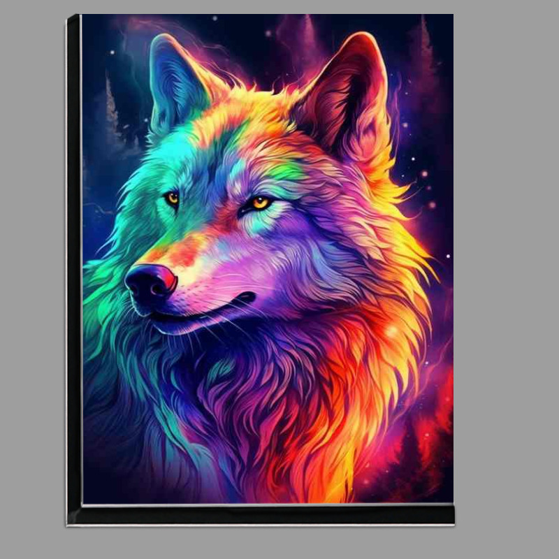 Buy Di-Bond : (Spectacular Wolf Wisdom Unique Splash Artwork)