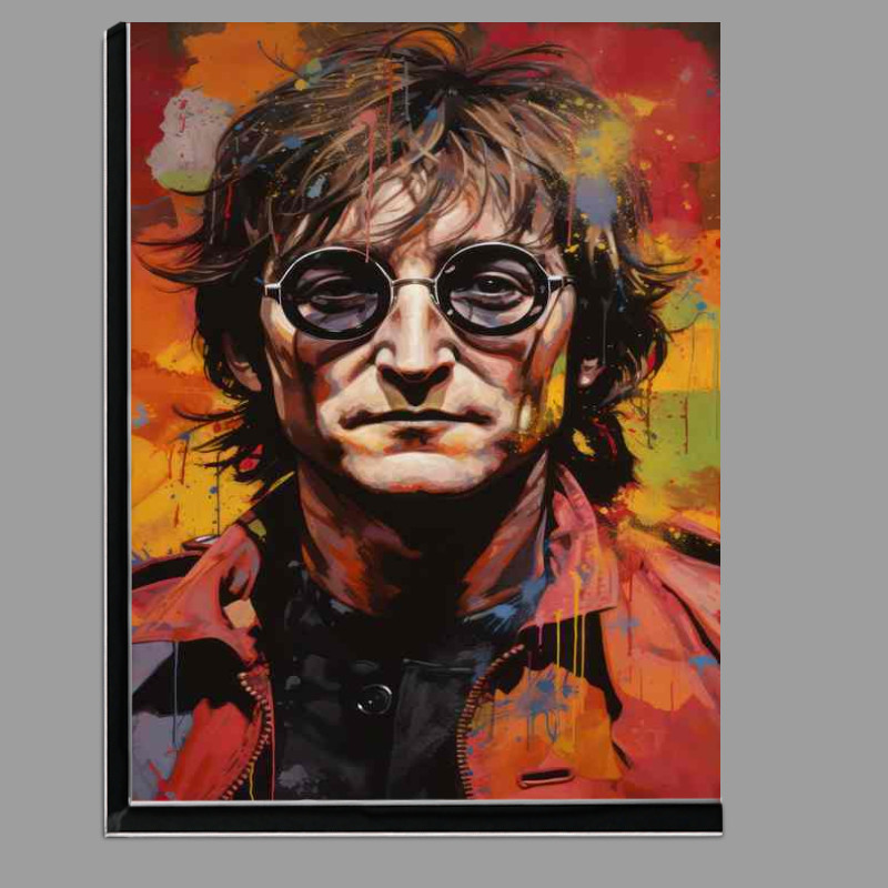 Buy Di-Bond : (John Lennon with glasses in splash art style just cool)