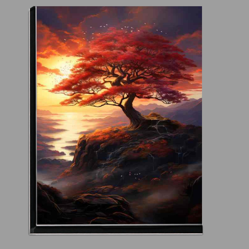 Buy Di-Bond : (Red Sunset Tree)