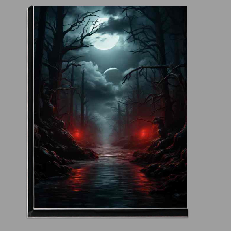 Buy Di-Bond : (Moonlit Dreamscape Forest at Night)