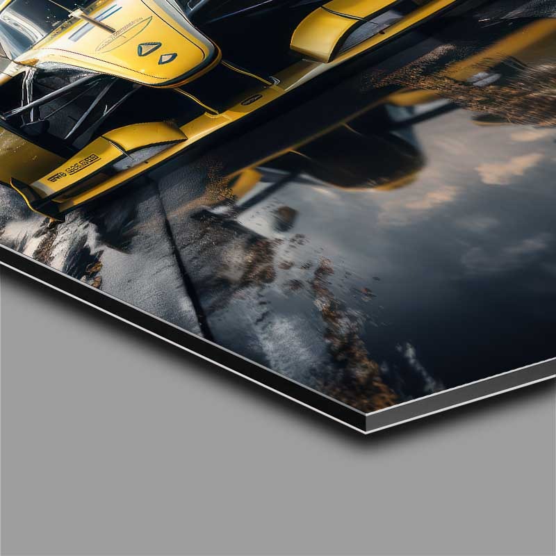 Buy Di-Bond : (Yellow Sports Car Driving On Track)