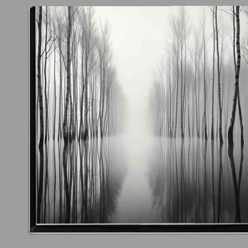 Buy Di-Bond : (Waters Reflective Embrace Monochromatic Trees)