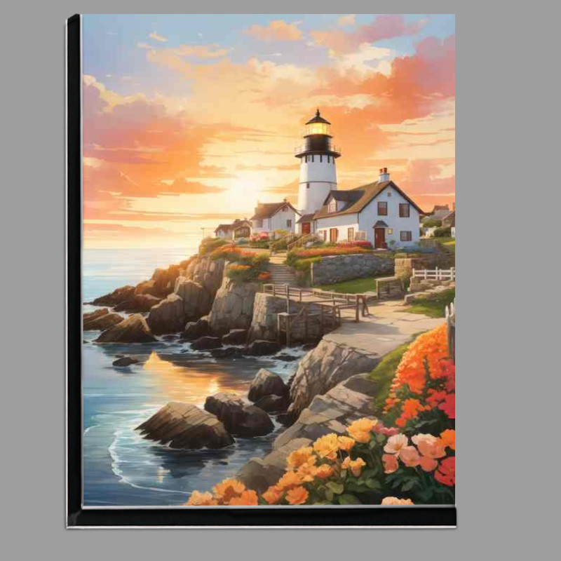 Buy Di-Bond : (Morning Glow Lighthouse by Rising Sun)