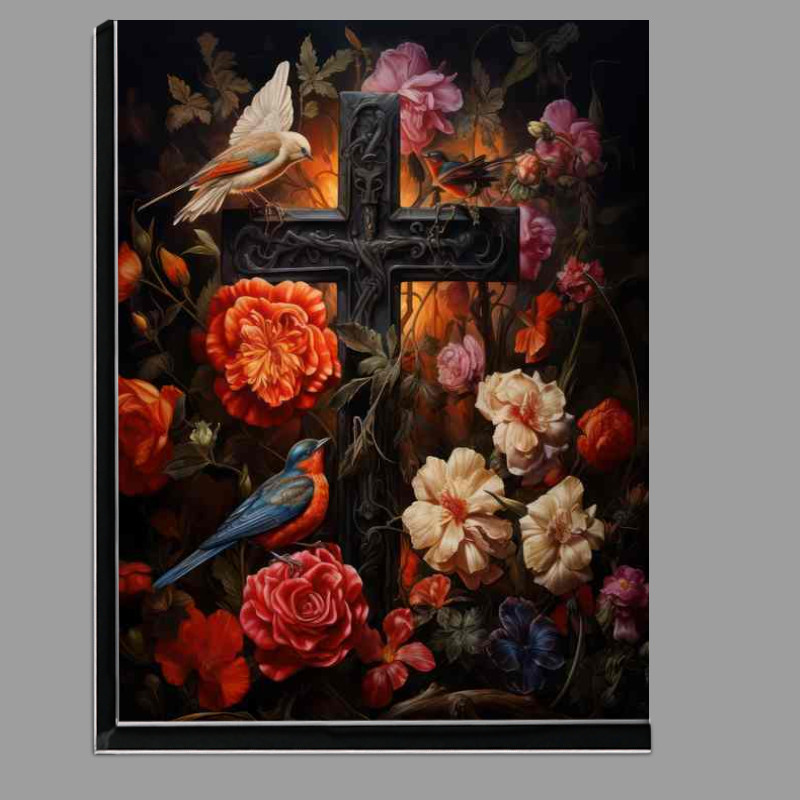 Buy Di-Bond : (he Cross and Nature Finding Peace among Flowers and Birds)